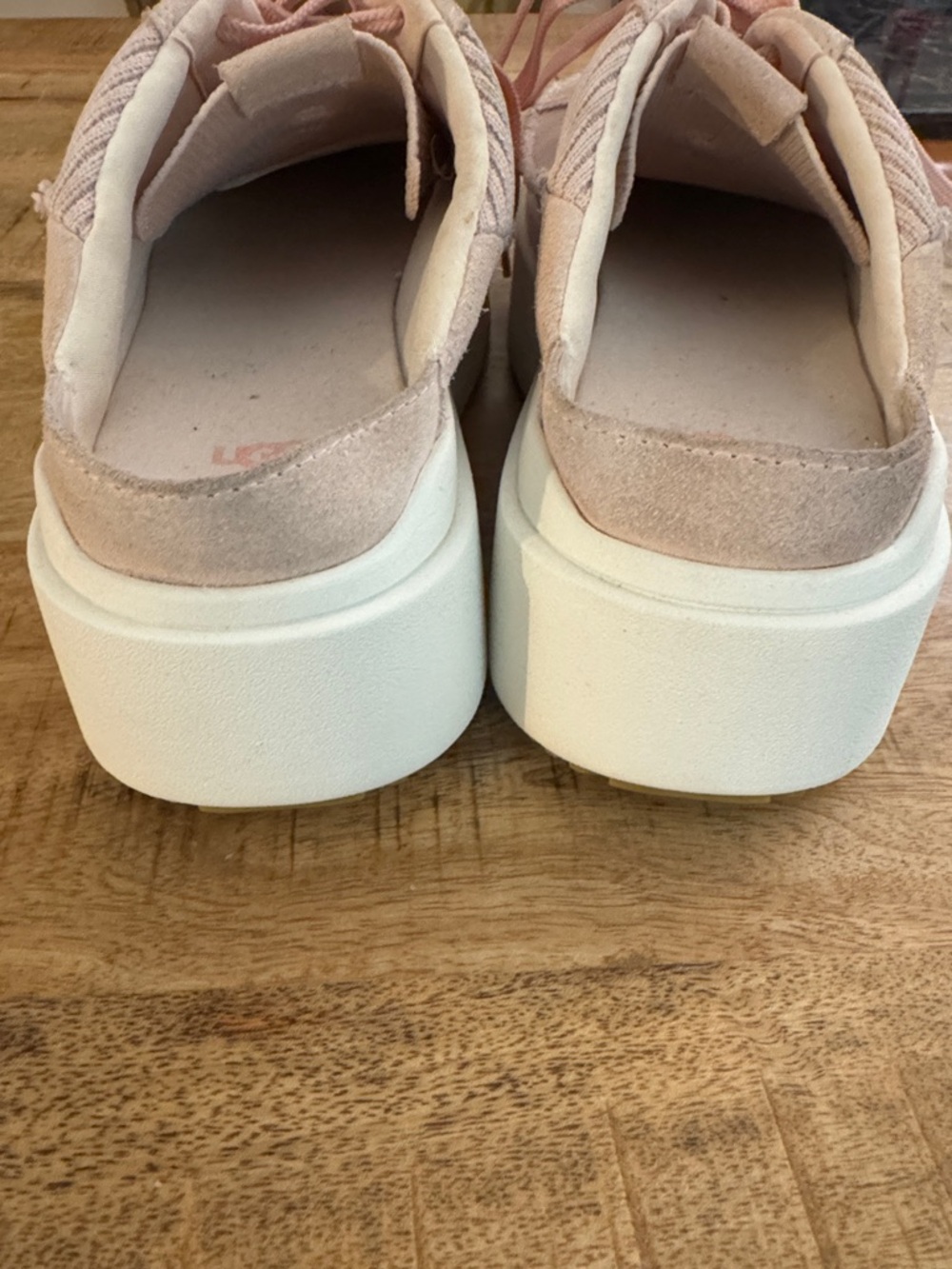 UGG EZ DUZZIT TEACUP ROSE Pink Women's Slip-On Platform Sneakers mules NEW 9.5 - Picture 6 of 10